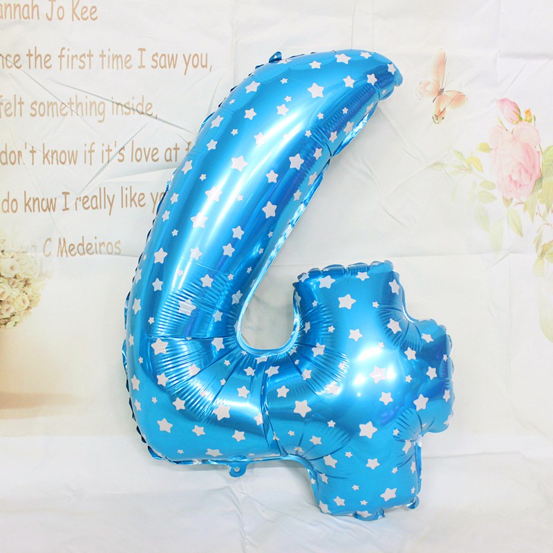 Balon Foil Bentuk Angka Ukuran 32 Inci untuk Dekorasi Pesta Pernikahan / Ulang Tahun