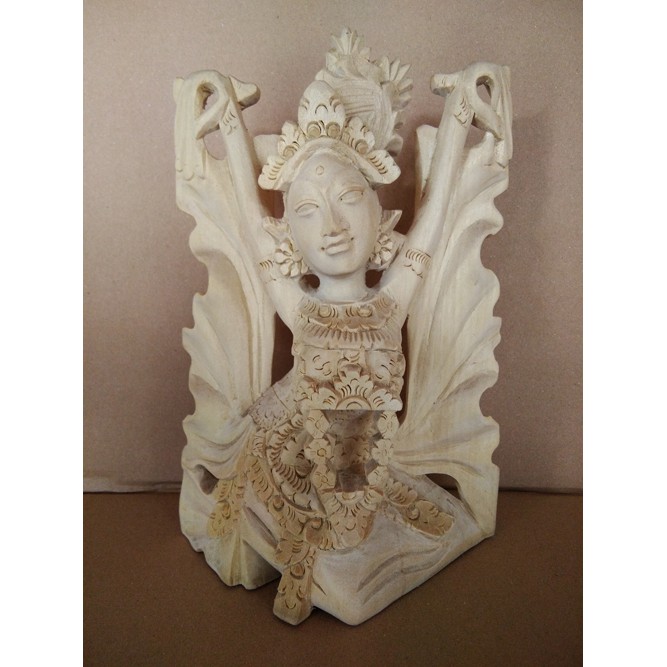 Ukiran Bali Patung Kayu Tari Oleg 20cm