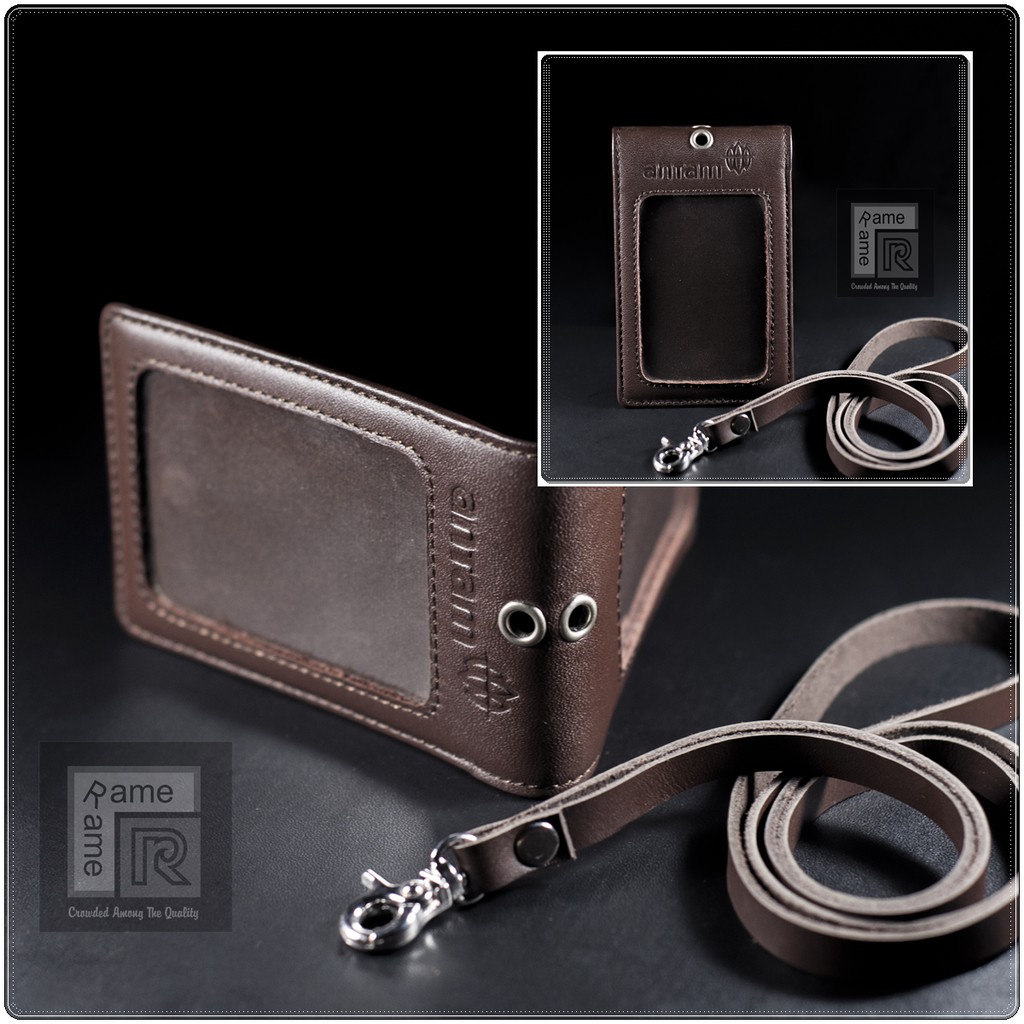 

Name Tag Holder Id Card Holder Kulit Asli Karyawan ANTAM