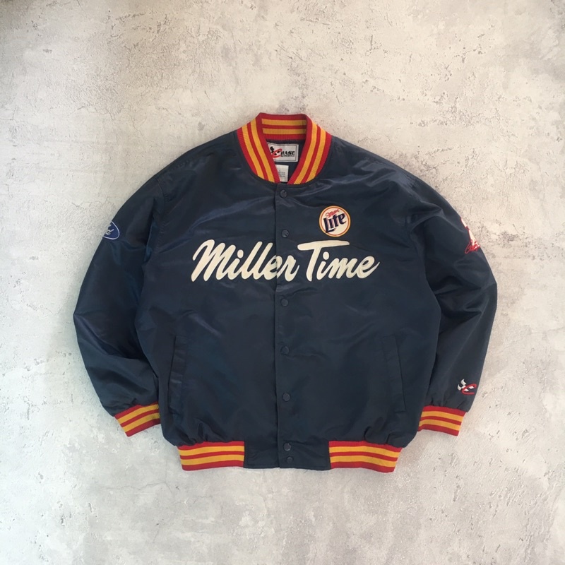 Thrift Vintage Nascar Chase Rusty Wallace Satin Varsity Jaket Second