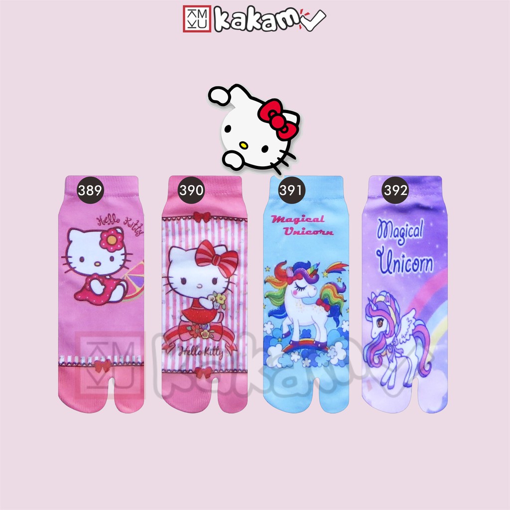 Kaos Kaki Jempol Anak Printing Karakter  LOL, Helloo Kitty, Unicorn, Cars 20