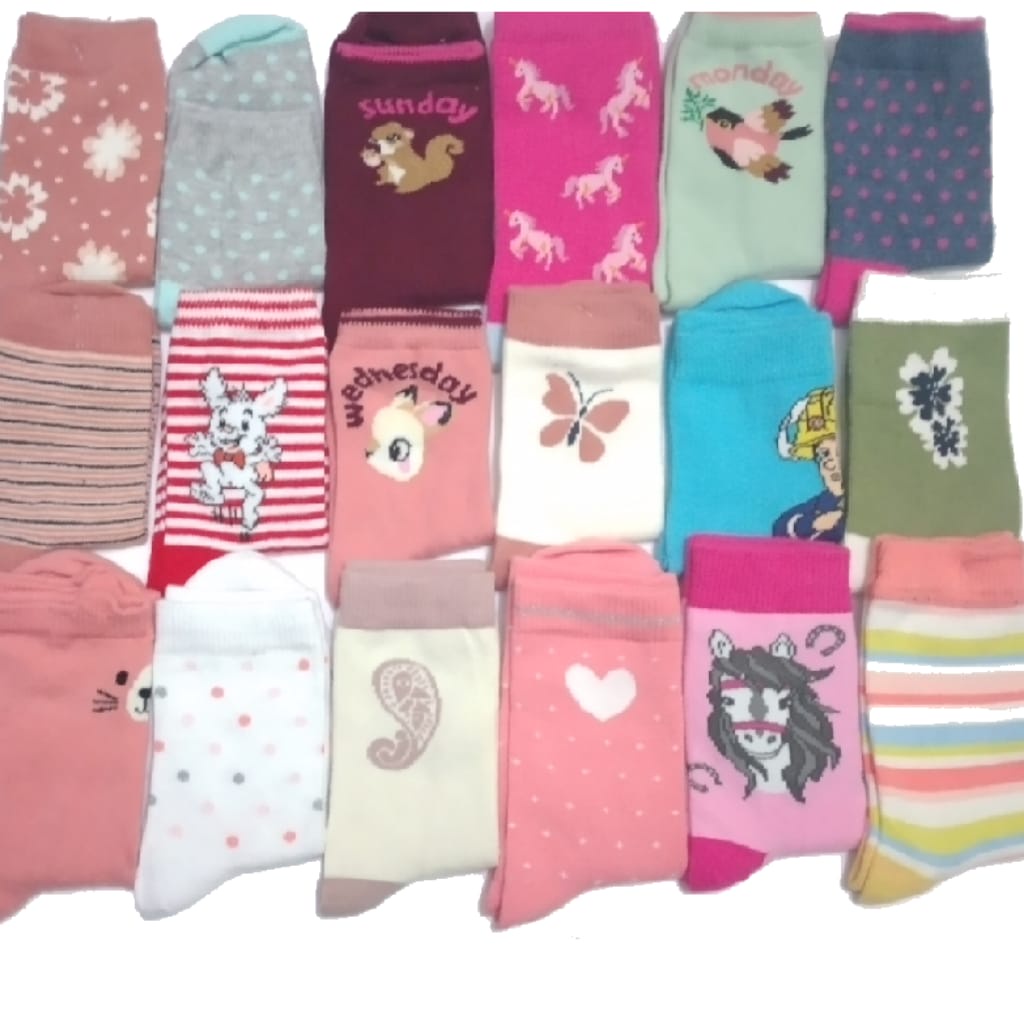 Paket 4 pasang kaos kaki anak TK/PAUD motif karakter lucu panjang motif laki laki perempuan