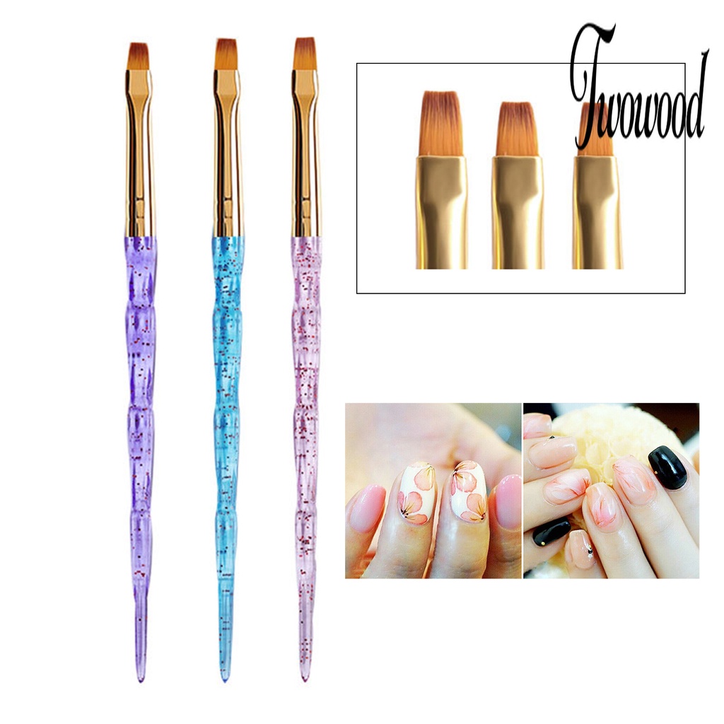 3 Pcs Brush Pen Dotting Universal Untuk Manicure Nail Art