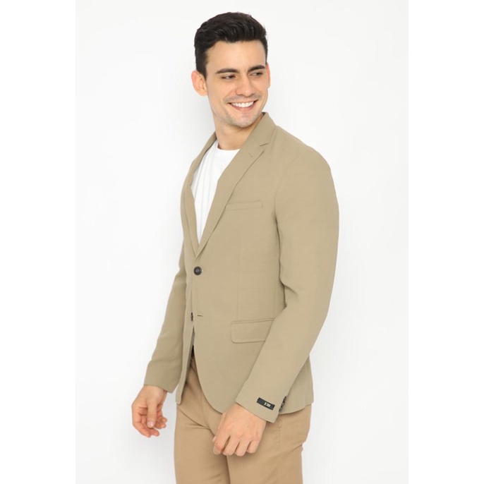 Jobb Lincoln-T2 Blazer Pria Slim Fit Khaki