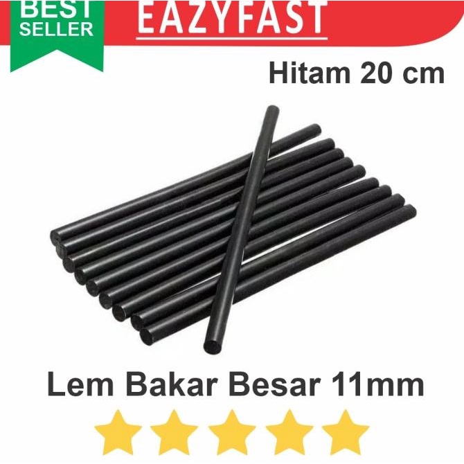 Lem Lilin Bakar isi Glue Gun Sticks Batang Tembak Besar dia 11mm Hitam efst90