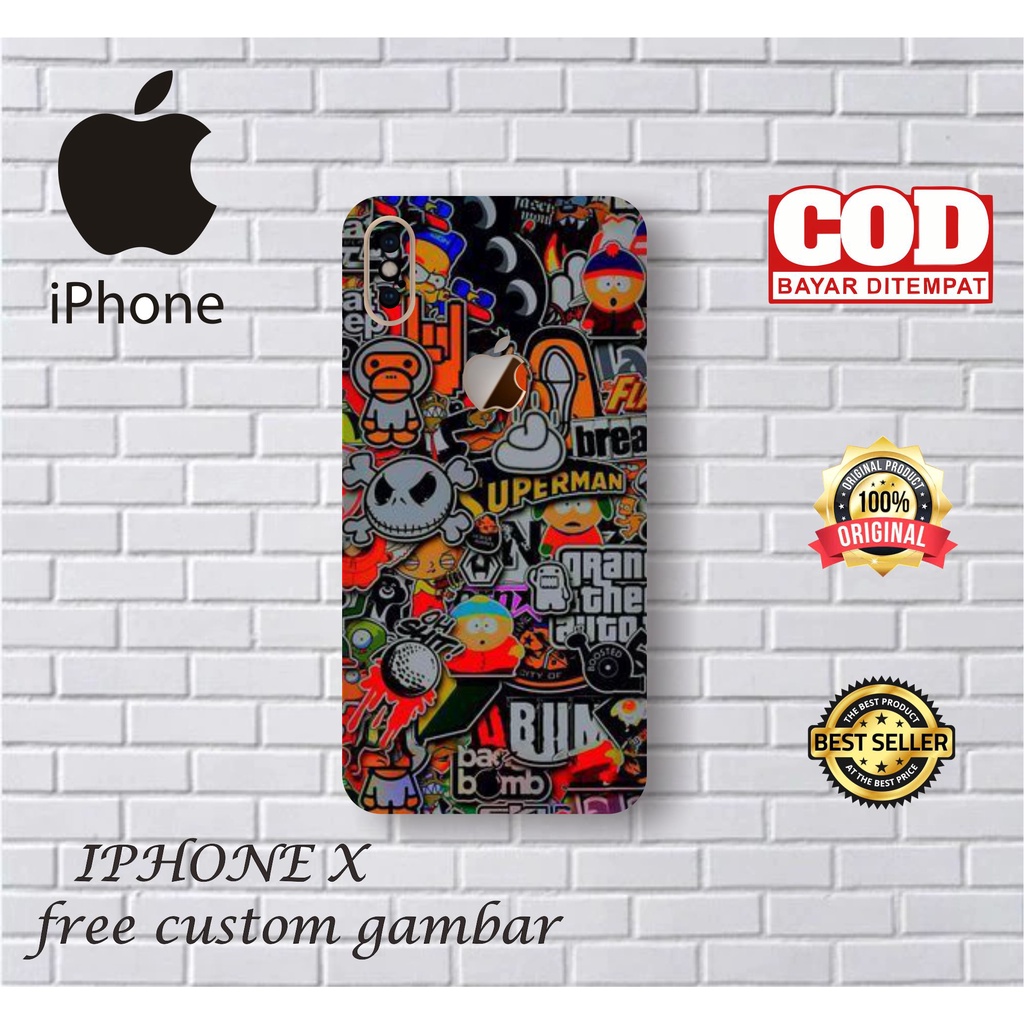 GARSKIN/STICKER HANDPHONE IPHONE X CUSTOM