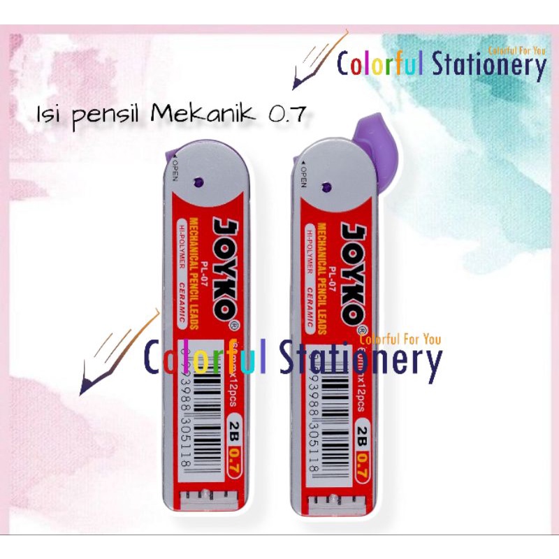 Jual Isi Pensil Mekanik Joyko Pl 07 2b 0 7mm Indonesia Shopee Indonesia