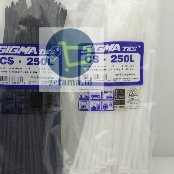 

☛ KABEL TIES 25CM SIGMA CS-250L / SIGMA CS250L - Putih ✵