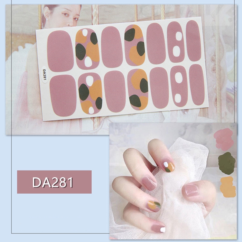 Da281-300 14pcs/lembar Stiker Kuku Palsu 3d Tema Natal Untuk Nail Art Diy