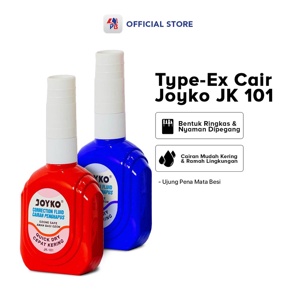 

Typex Joyko Jk 101 Penghapus Cair Correction Fluid Ozon Save Cepat Kering