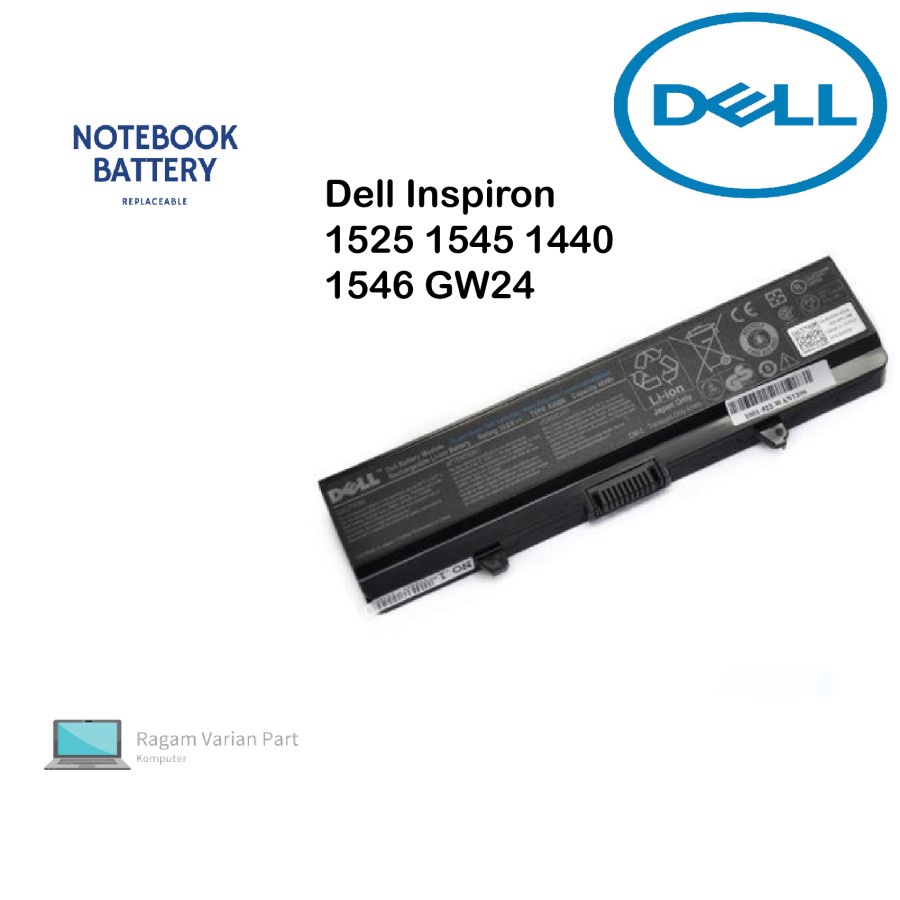 Baterai Original DELL Inspiron 14 1440 1525 1526 1545 K450N G555N J399N