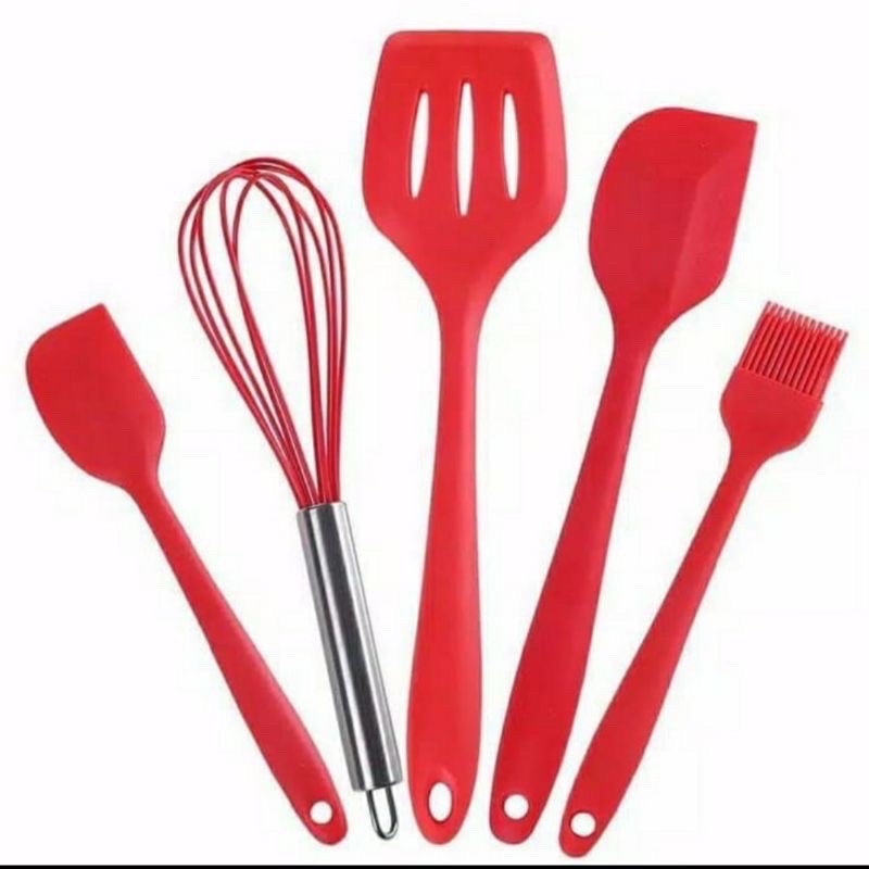 Spatula Silikon Set / Alat Masak Silikon Tahan Panas