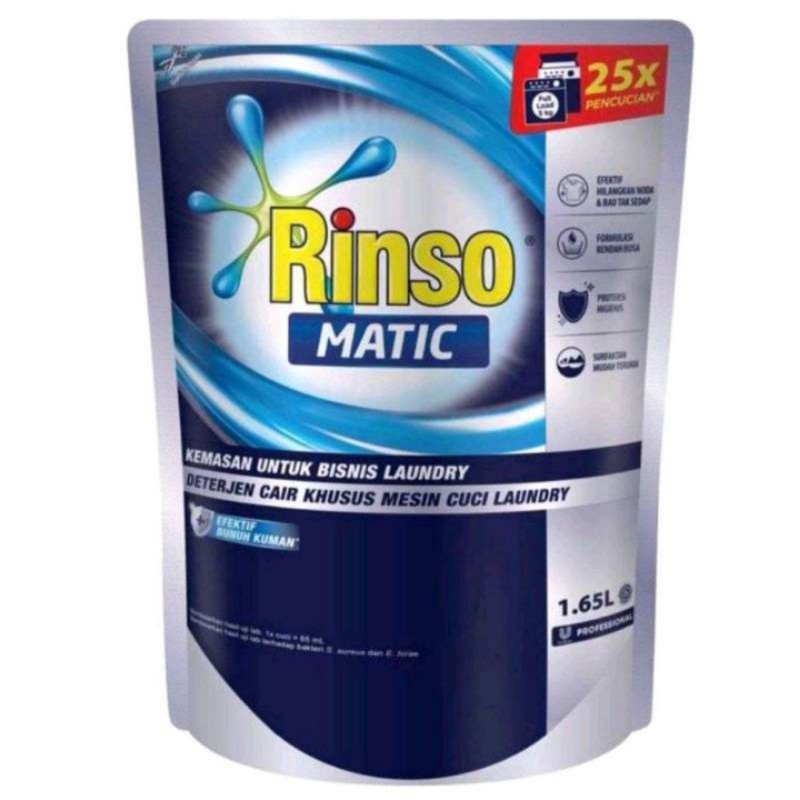 Rinso Matic Professional Deterjen Laundry Kiloan Cair 1.65 L liter.