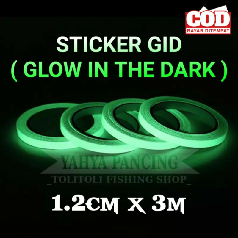 

( COD ) Sticker GID ( Glow In The Dark ) 1.2cm x 3m