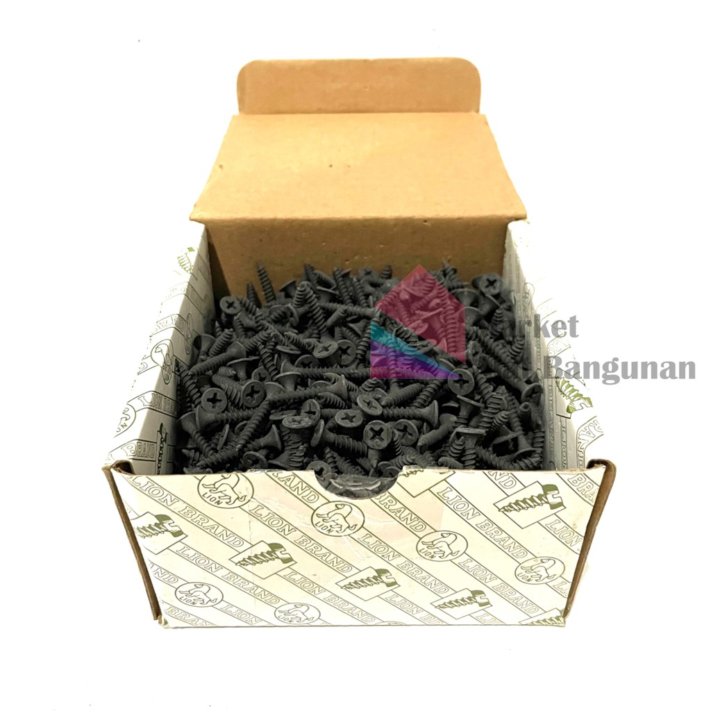 Skrup Gipsum 6X1 / Sekrup Gypsum 6 x 1 Moon Lion Per 100 Pcs-3