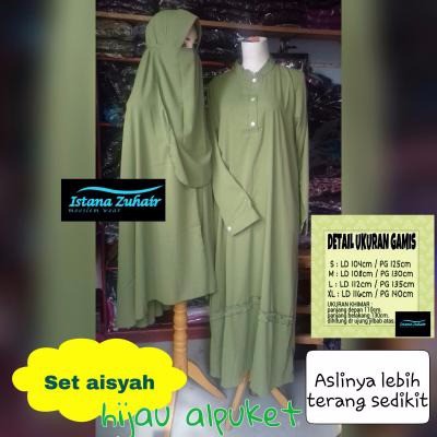 DISKON TERBATAS baju gamis syar i free cadar tali aisyah LARIS