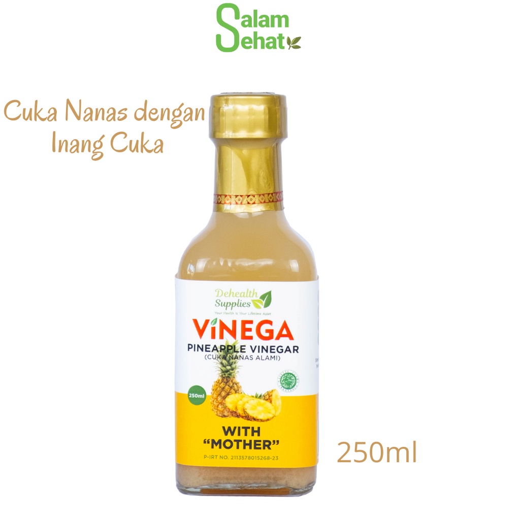 

FINEGA Dehealth Supplies Cuka Nanas / Pineapple Vinegar 250ml Kemasan Botol Kaca