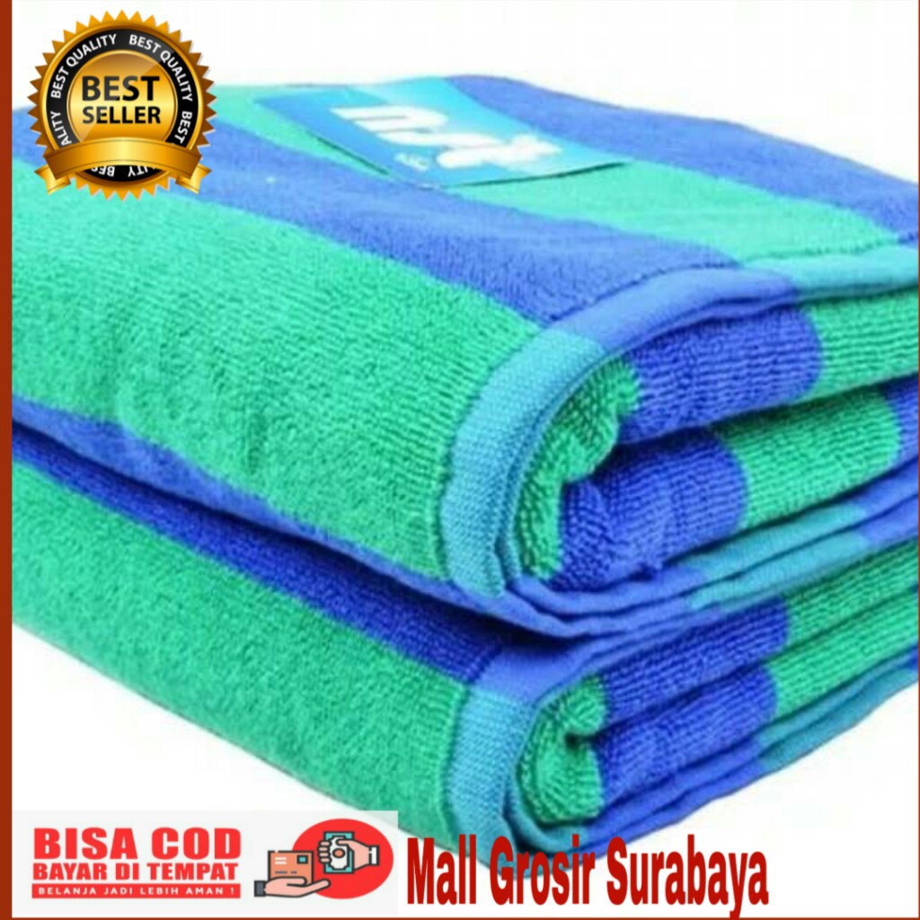 Handuk Pantai Jumbo Ukuran 86 x 150 cm - Haduk Mandi Dewasa Super Tebal Lenuta - Handuk Mandi 100% K