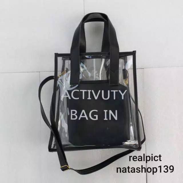 Fashion Tas Selempang Transparan Activuty Bag In Handbag Untuk Wanita