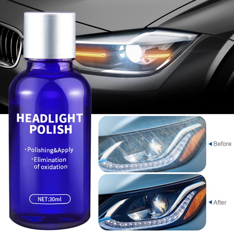 GLASKLARE Cairan Pemutih Lampu Mobil Headlight Polish Repair Coat 30ml - LE01646