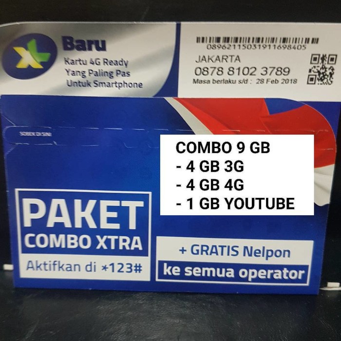 Perdana internet XL 9 GB