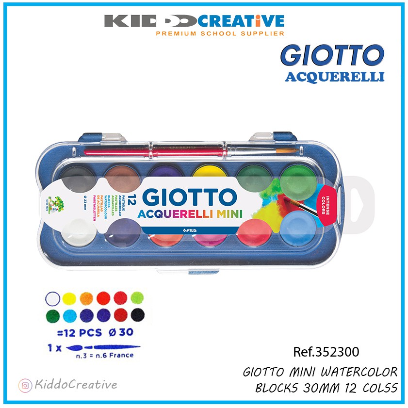 

GIOTTO MINI WATERCOLOR 12COL 23mm