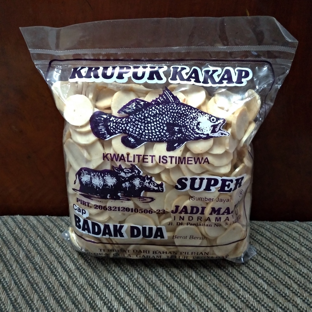 

Kerupuk Ikan Kakap Cap Badak Dua Indramayu - Krupuk Super