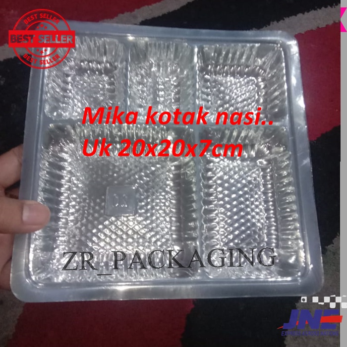 

Mika sekat lima/mika plastik/mika tumpeng mini/mikat 5/mika sekat lima 20x20/mika sekat nasi dos box/mika sekat
