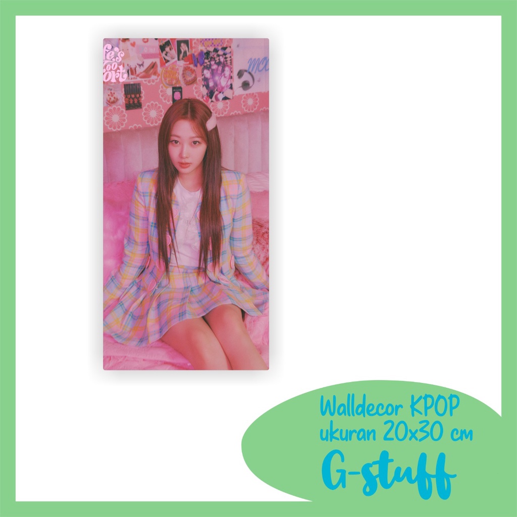WALLDECOR AESPA GISELLE UKURAN 15X30 CM WALL DECOR POSTER KAYU HIASAN DINDING KPOP