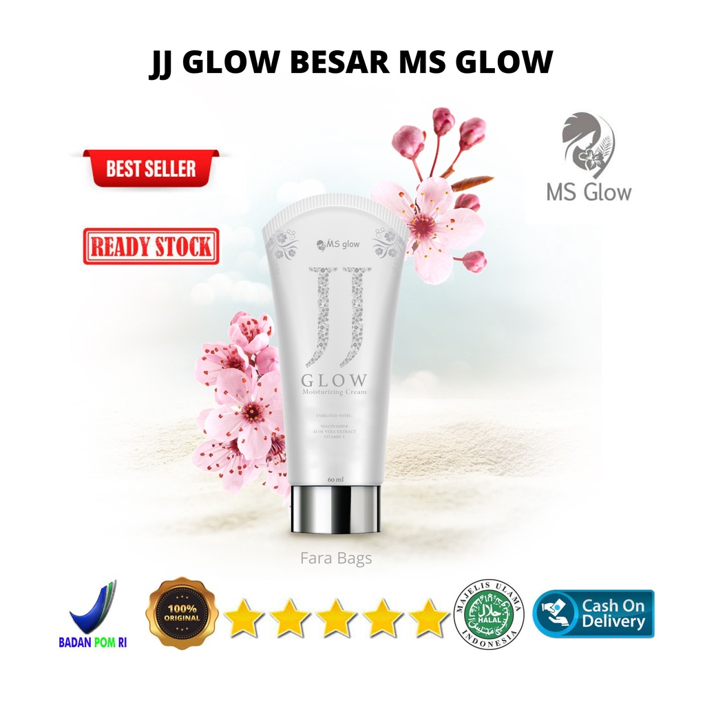 ORIGINAL JJ Glow cream pemutih badan alami Ms Glow Best Seller