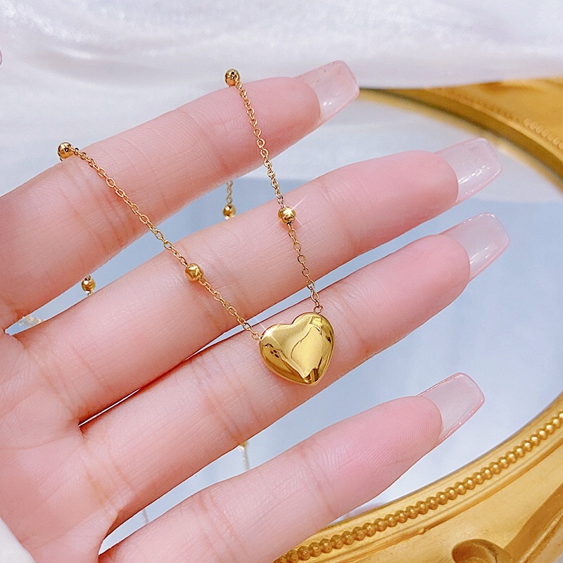 Kalung Titanium Biji Lada Love Korean Style