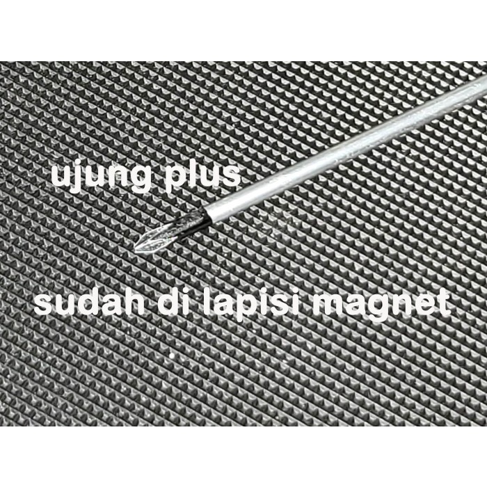 obeng hijau MATA PLUS diameter 3mm panjang 40cm magnet