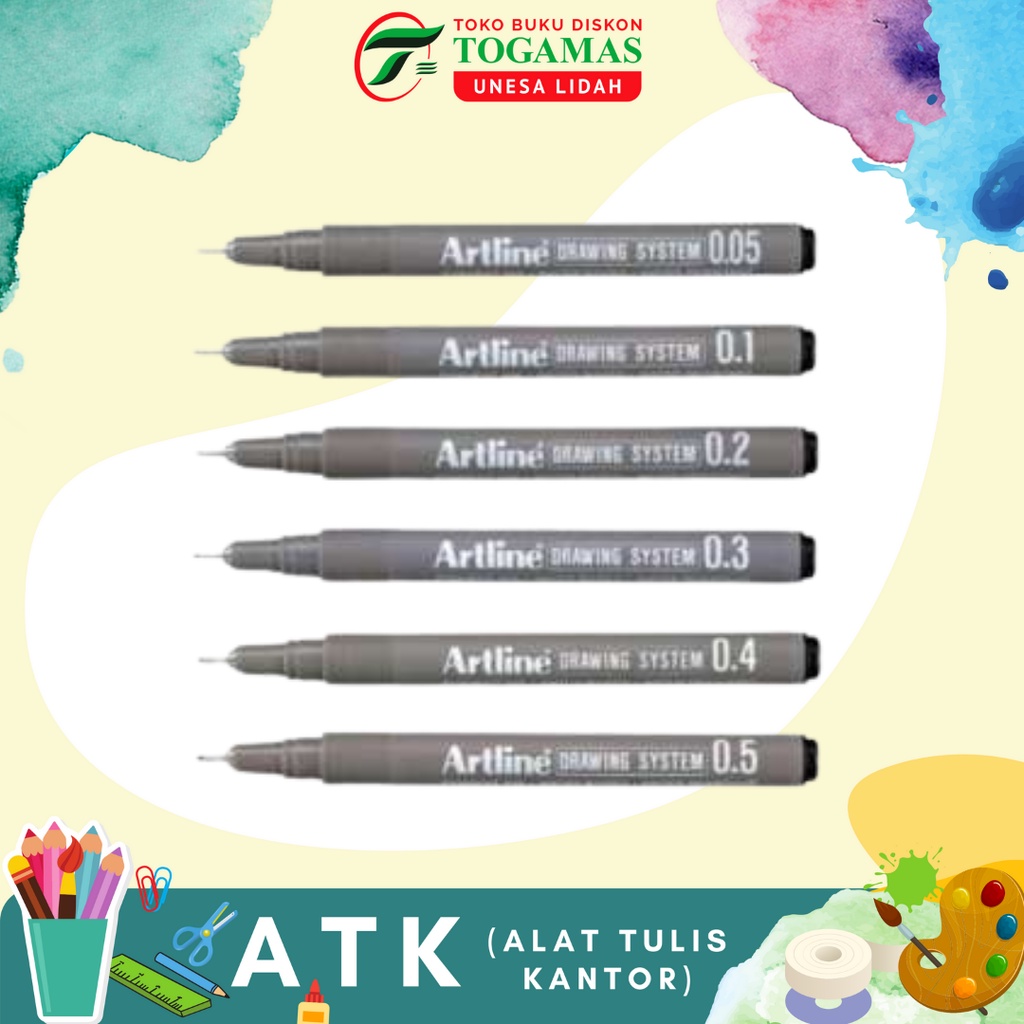 

DRAWING PEN 0.05/0.1/0.2/0.3/0.4/0.5 MM EK-2305N BLACK ARTLINE / READY STOCK