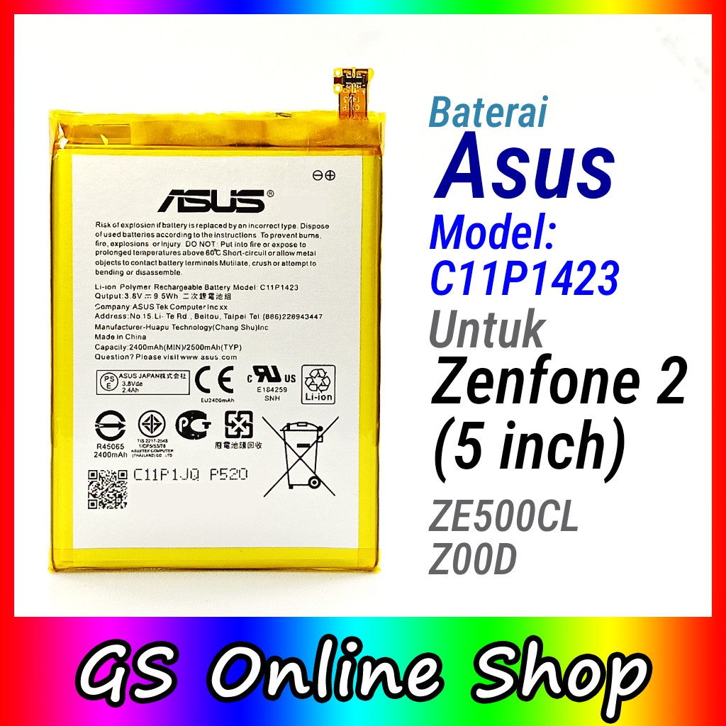 Baterai Asus Zenfone 2 5 Inch Ze500cl Z00d C11p1423 Shopee Indonesia