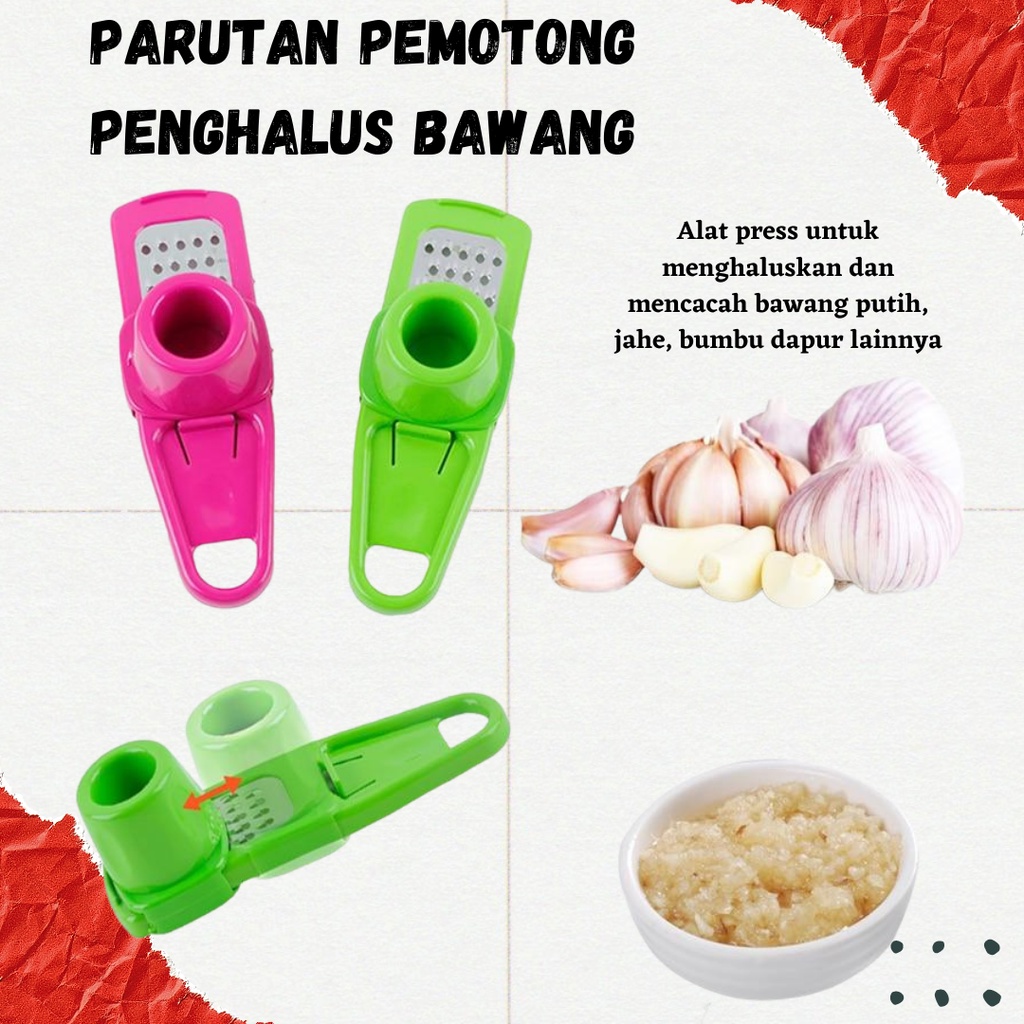 TERLARIS!!! Parutan Pemotong Penghalus Bawang / Garlic Press Chopper / Parutan Keju Mini (BISA COD)