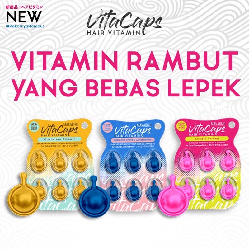 Makarizo Vitacaps Hair Vitamin - Vitamin Rambut Kapsul 6x1ml