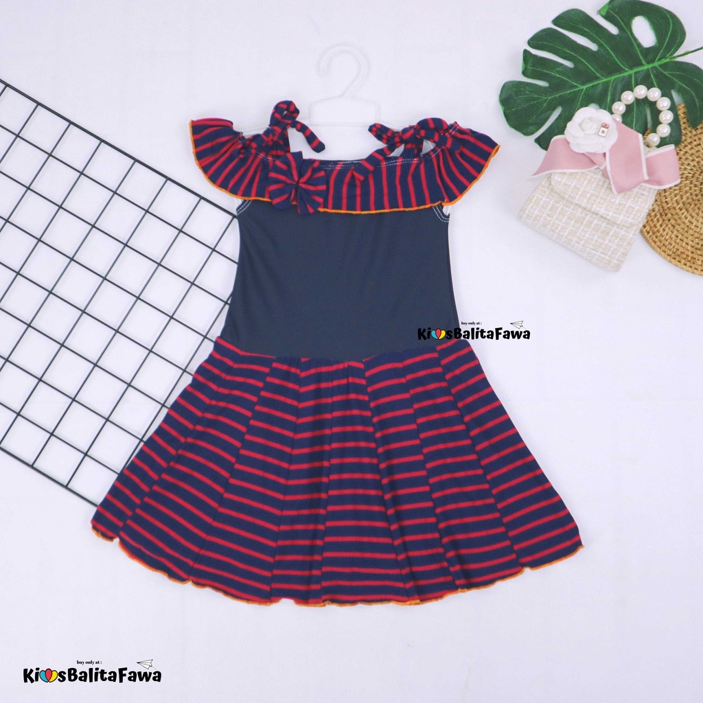 Dress Moza uk Bayi 3-12 Bulan / Dres Kensi Tanktop Baju Anak Perempuan Cewek Gaun Import Adem Murah