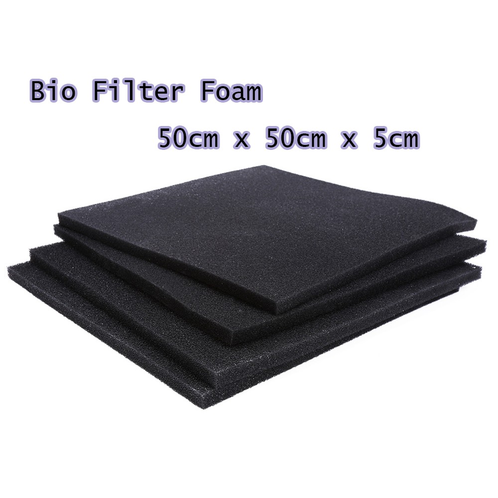 Busa Filter Penjernih Air - Busa Bio Filter Aquarium - Bio Foam- Kapas Filter 50x50x5cm