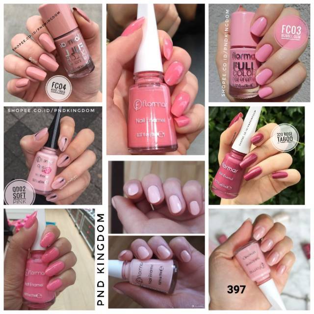 PINK / SOFT PINK / BABY PINK ~ Kutek Halal / Kutek Flormar Non Peel Off Nail Polish