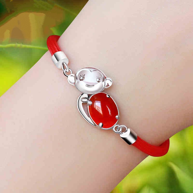 [Ready Stock]Elegant Red Agate Red Rope Bracelet