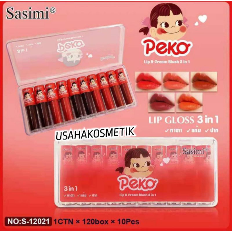 PROMO  LIPSTIK | LIP MATTE PEKO ISI 15ML  H| PERPAK ISI 10PCS NO.S-12021