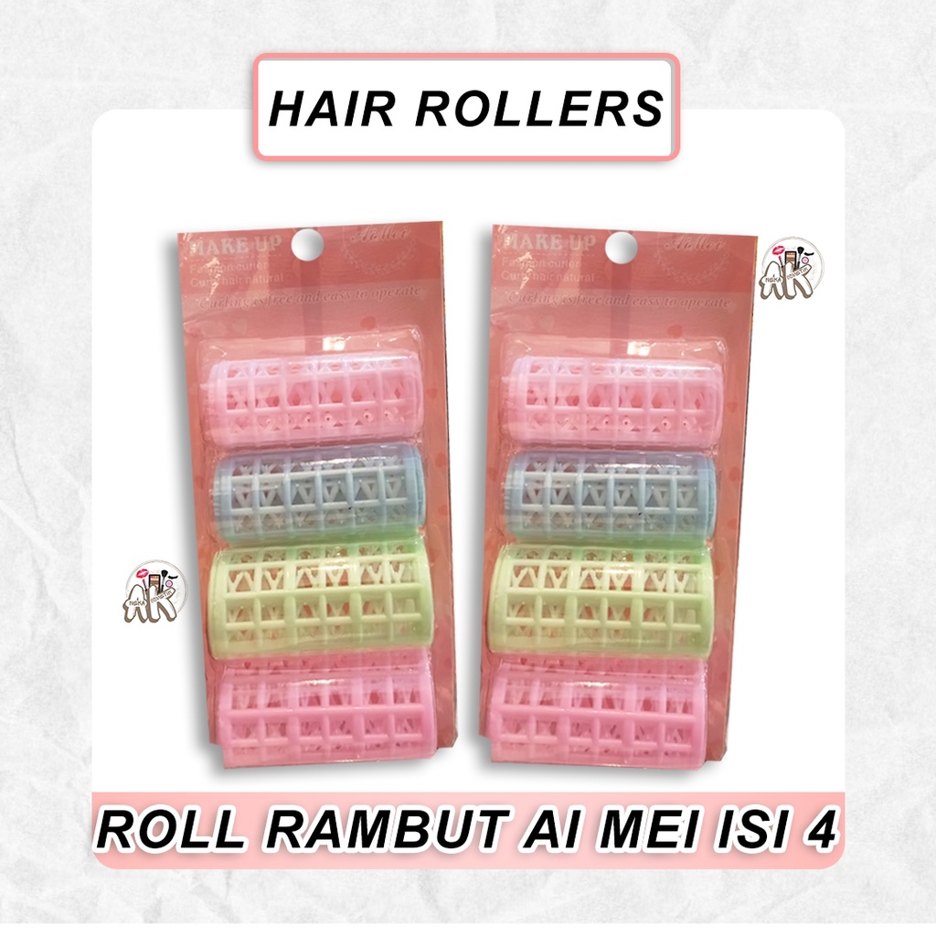 AI MEI ROLL RAMBUT / HAIR ROLLER SET ISI 4 ALAT STYLING RAMBUT PONI KERITING