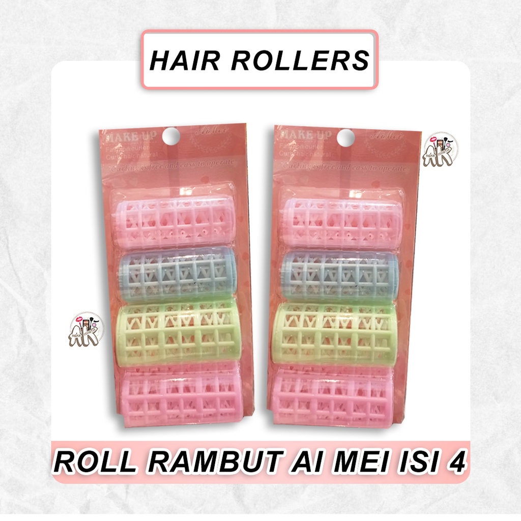 AI MEI ROLL RAMBUT / HAIR ROLLER SET ISI 4 ALAT STYLING RAMBUT PONI KERITING