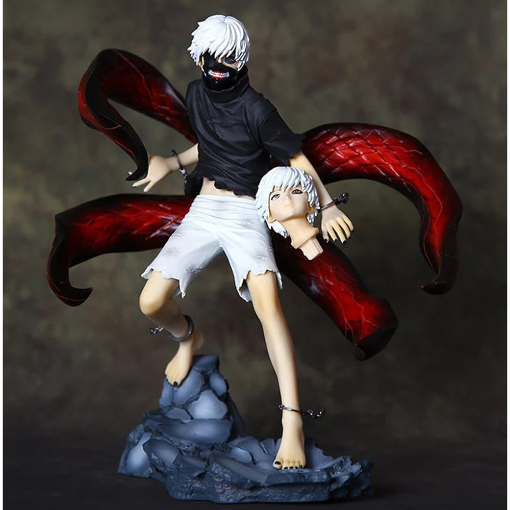 Lanfy Mainan Action Figure Tokyo Ghoul Anime Awakened Ken Kaneki Ken Kaneki Bahan Pvc Skala 1 / 8 2 Kepala