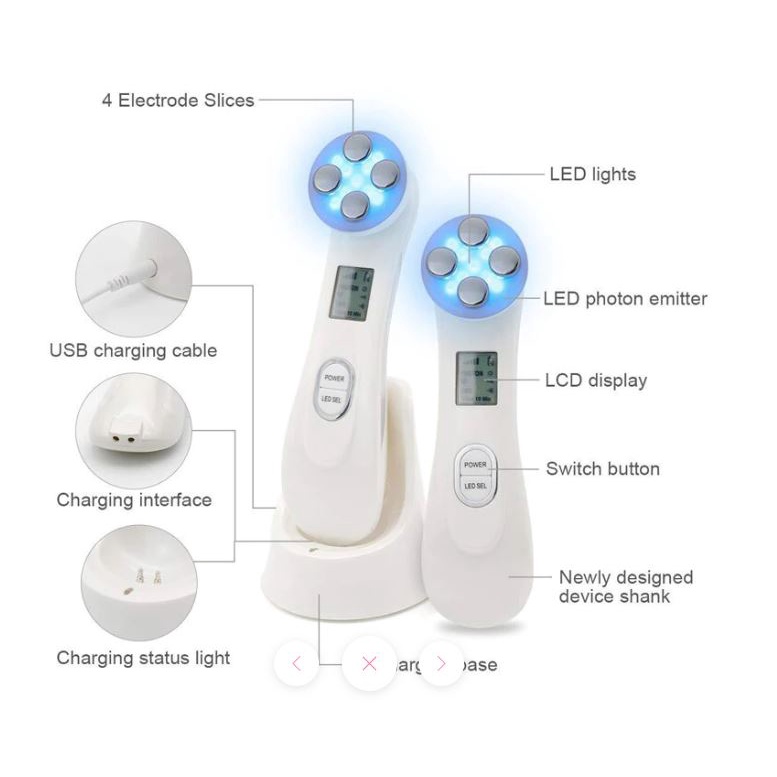 Alat RF EMS 5 in 1 PENGHILANG KERUT Mesoporation LED Photon Therapy LED