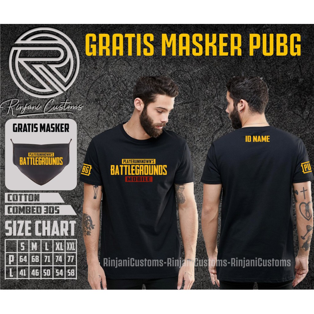 KAOS PUBG DISTRO BATTLEGROUNDS MOBILE KEREN PUBG FREE ID NAME GRATIS MASKER Shopee Indonesia