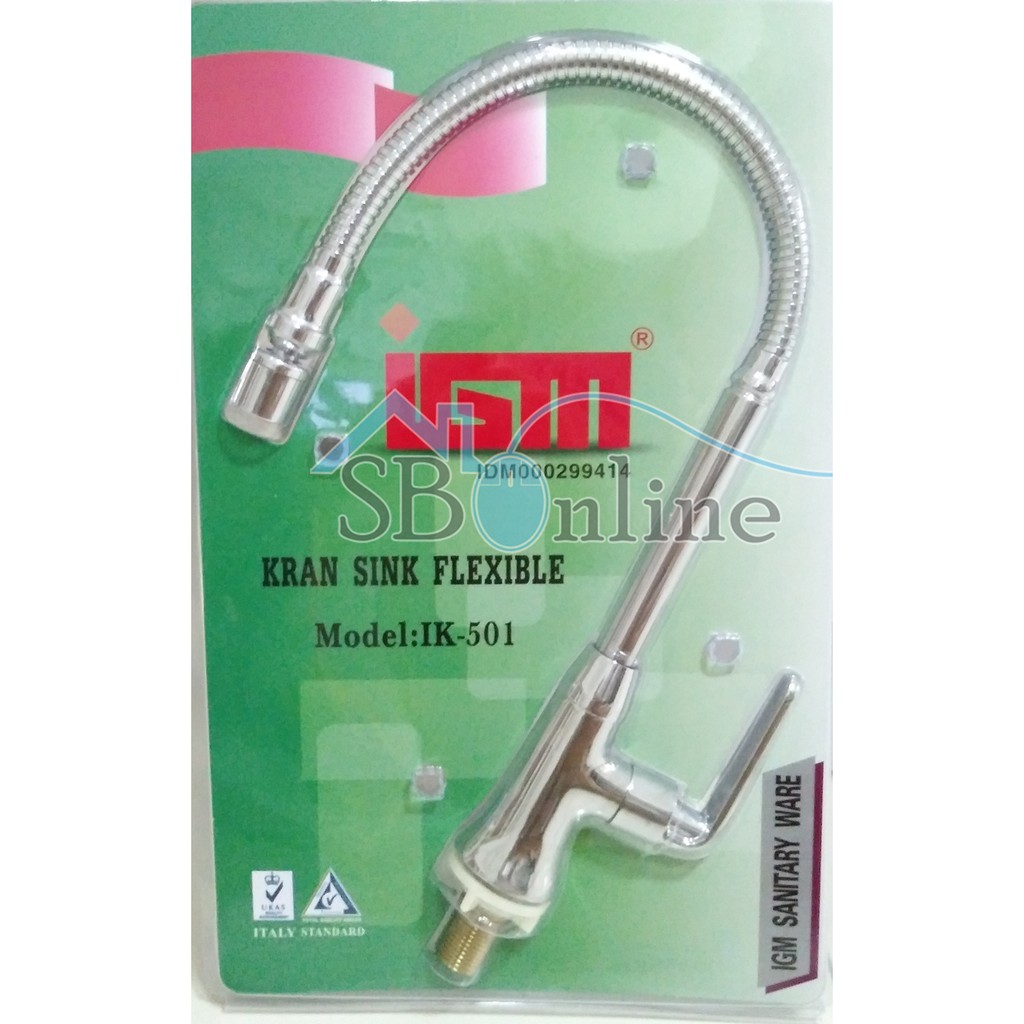 Kran Wasbak Angsa Flex Tanam  Spout Goyang IK 501 Harga Pabrik