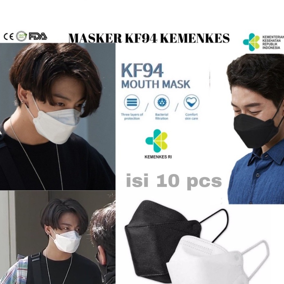 Masker KF94 Sachet Ziplock icare KOREA 3ply Premium Quality izin Kemenkes