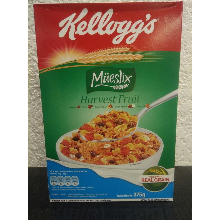 

Best Seller Kelloggs Mueslix Harvest Fruit Cereal Muesli Sereal Import