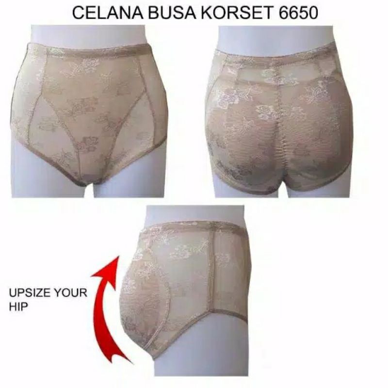 lantaklajuustore-Celana Dalam Busa Segitiga Bisa Copot Busa 6650 / CD Bokong Pantat Palsu Segitiga M